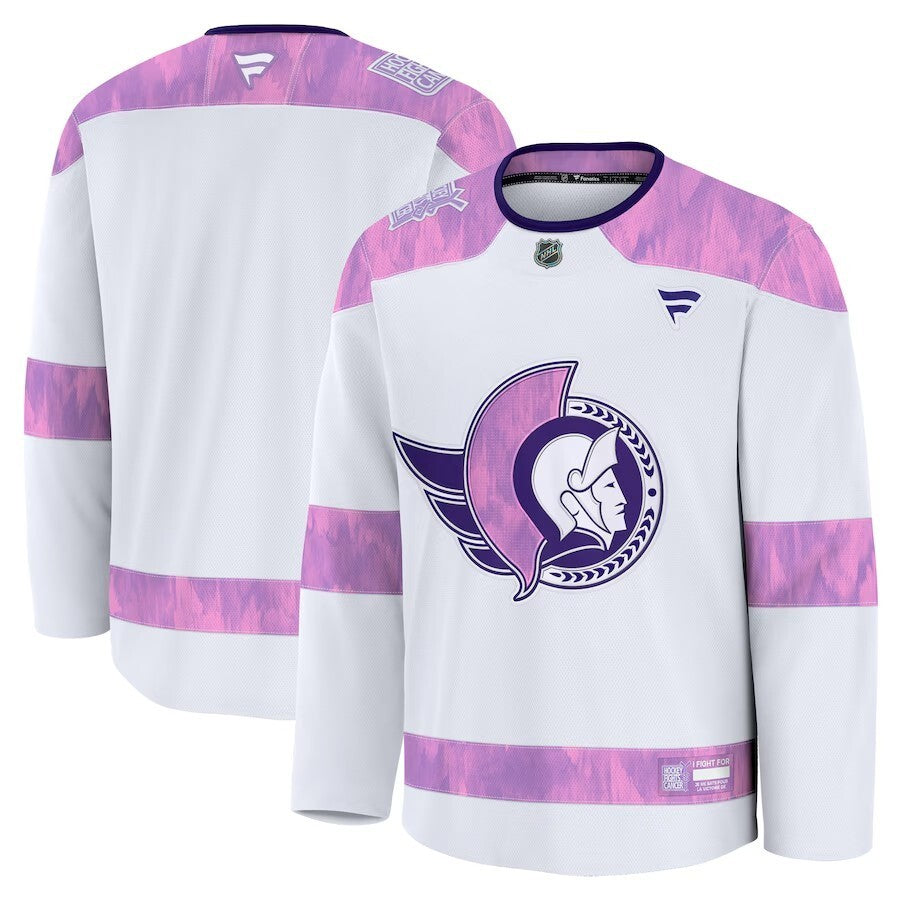 Ottawa Senators 2024 Hockey Fights Cancer Practice Jersey - White