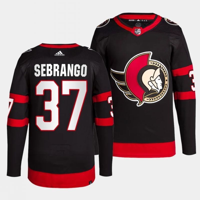 Ottawa Senators #37 donovan sebrango home primegreen authentic pro black jersey