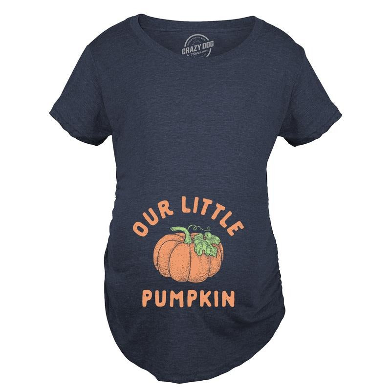Our Little Pumpkin Maternity T Shirt Cute Pregancy Announcement Baby Shower Graphic Tee Funny Graphic Maternity Tee Cute...