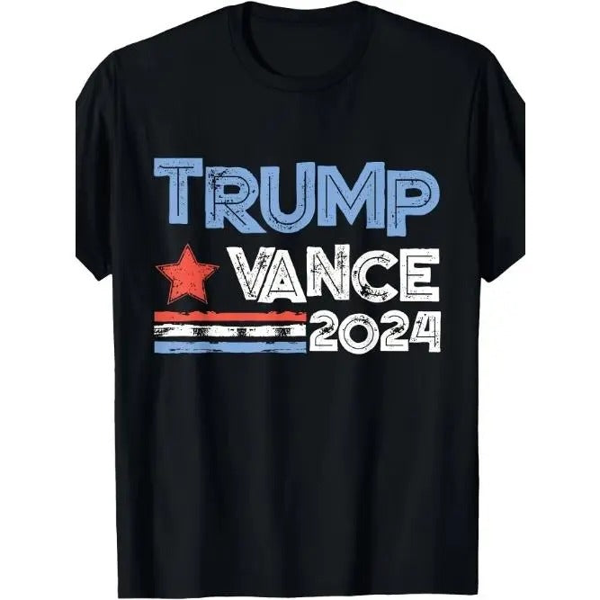 Outdoor men's clothing High Quality materials Trump Vains 2024 President Trump Supporter Reelection T-shirt all-matching...