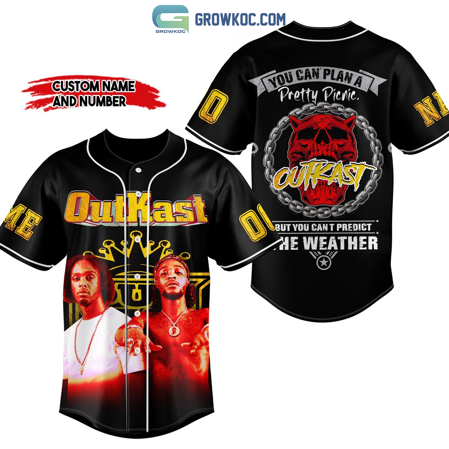 Outkast Hip Hop Band Personalized Baseball Jersey