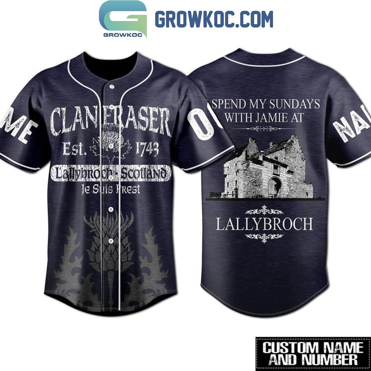 Outlander Spend Sundays With Jamie At Lallybroch Personalized Baseball Jersey