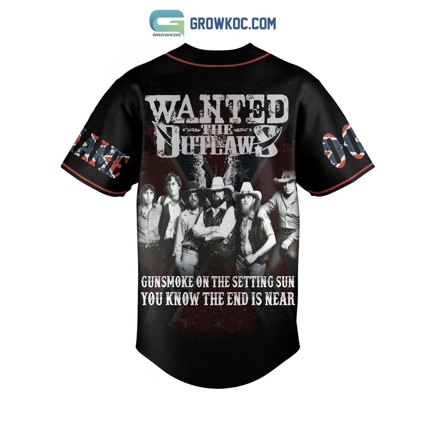 Outlaws Southern Rock Will Never Die Personalized Baseball Jersey