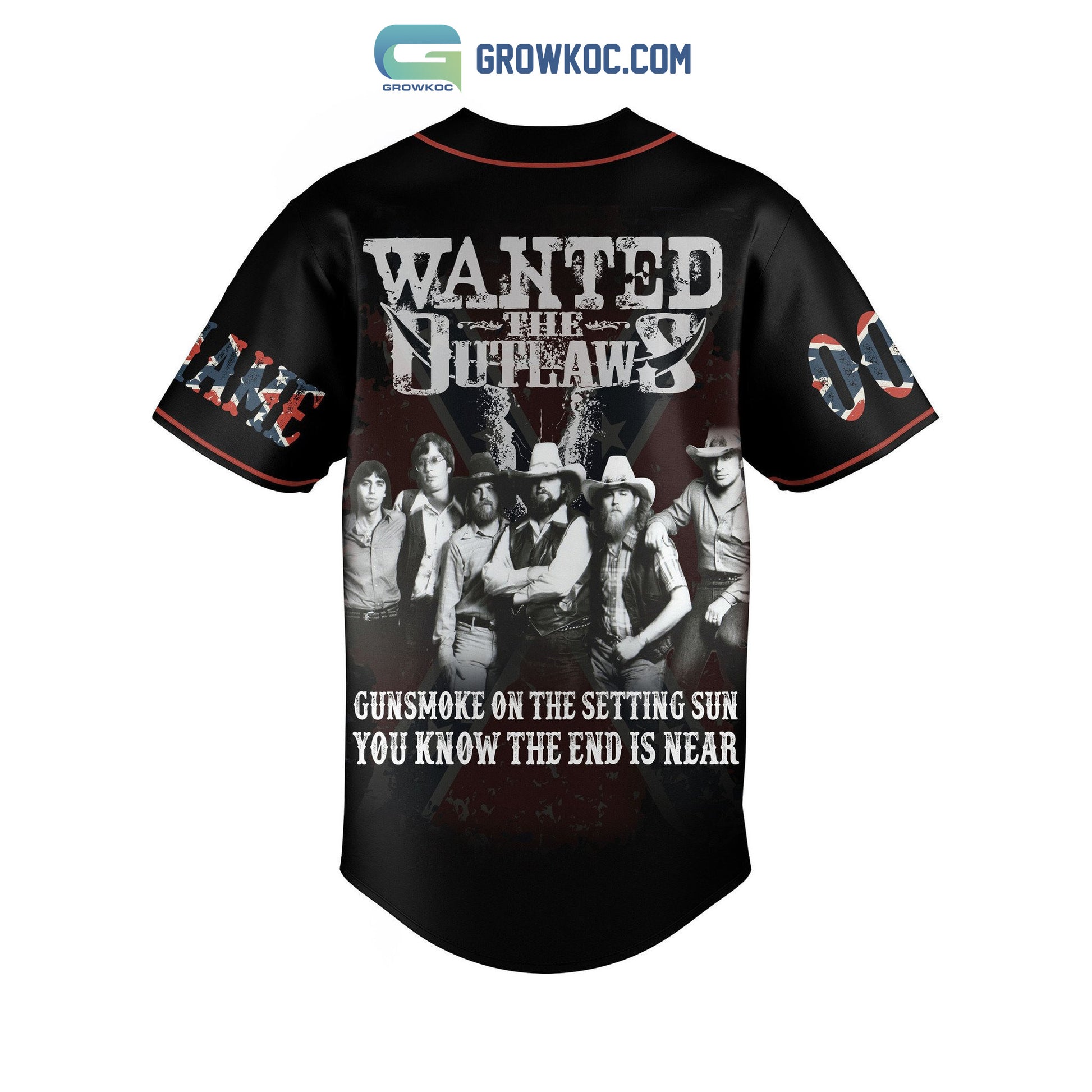 Outlaws Southern Rock Will Never Die Personalized Baseball Jersey