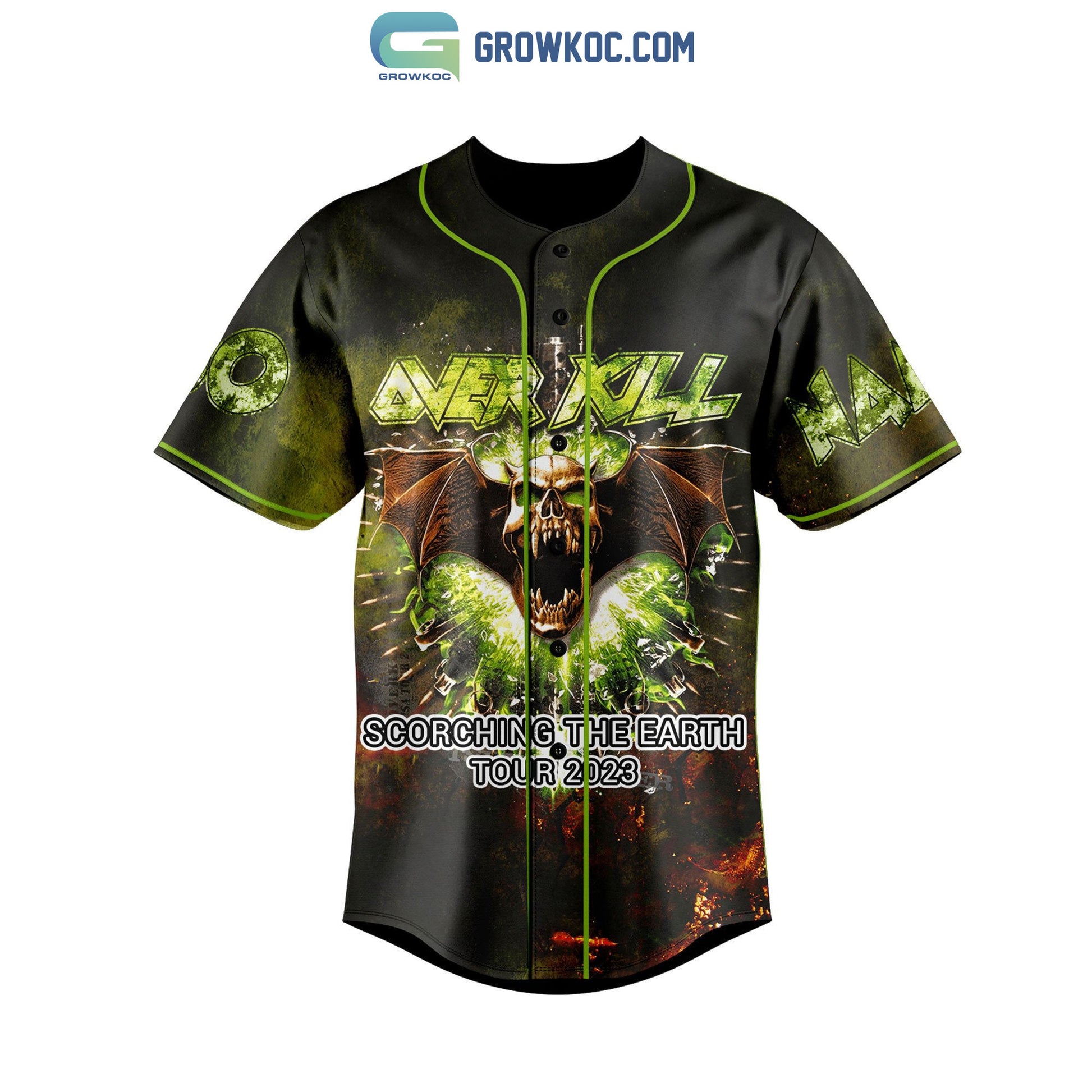 Over Kill Scorching The Earth Tour 2023 Personalized Baseball Jersey