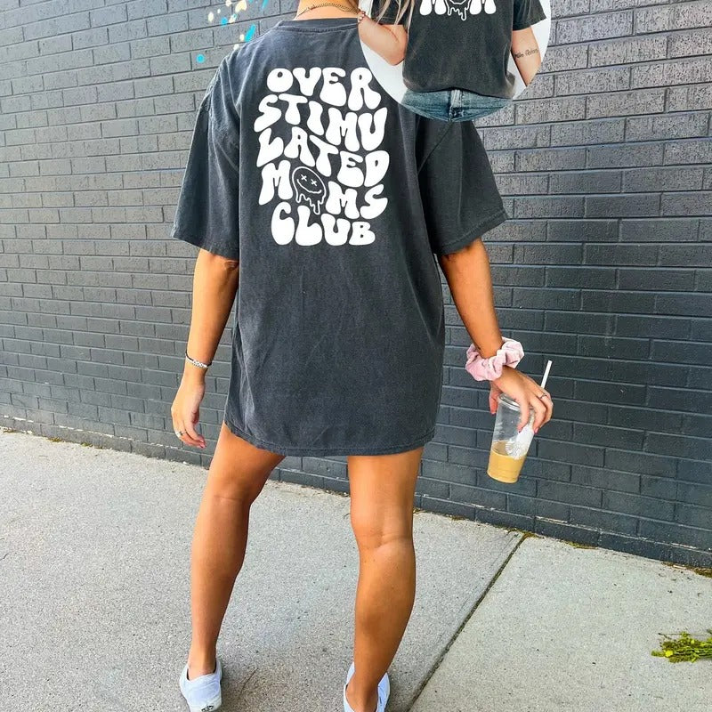 Overstimulated Moms Club, New Mom Shirt, Pregnancy Announcement, Mothers Day Gift Hoodie, Sweatshirt | WearSparks.com