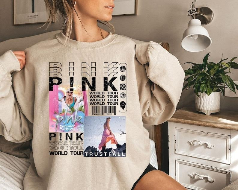 P!nk Pink Singer Summer Carnival 2024 Tour Shirt, Trustfall Album Sweatshirt Hoodie | WearSparks.com