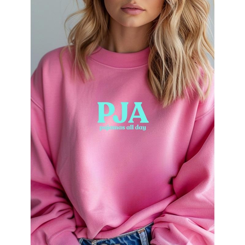 PJA (Pajamas All Day) Embroidered Sweatshirt T-Shirts, Hoodie | WearSparks.com