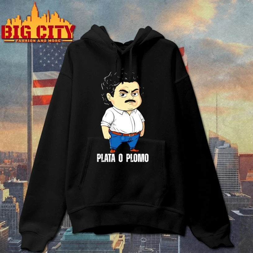 Pablo Escobar Cartoon Plata o Plomo Gangster shirt