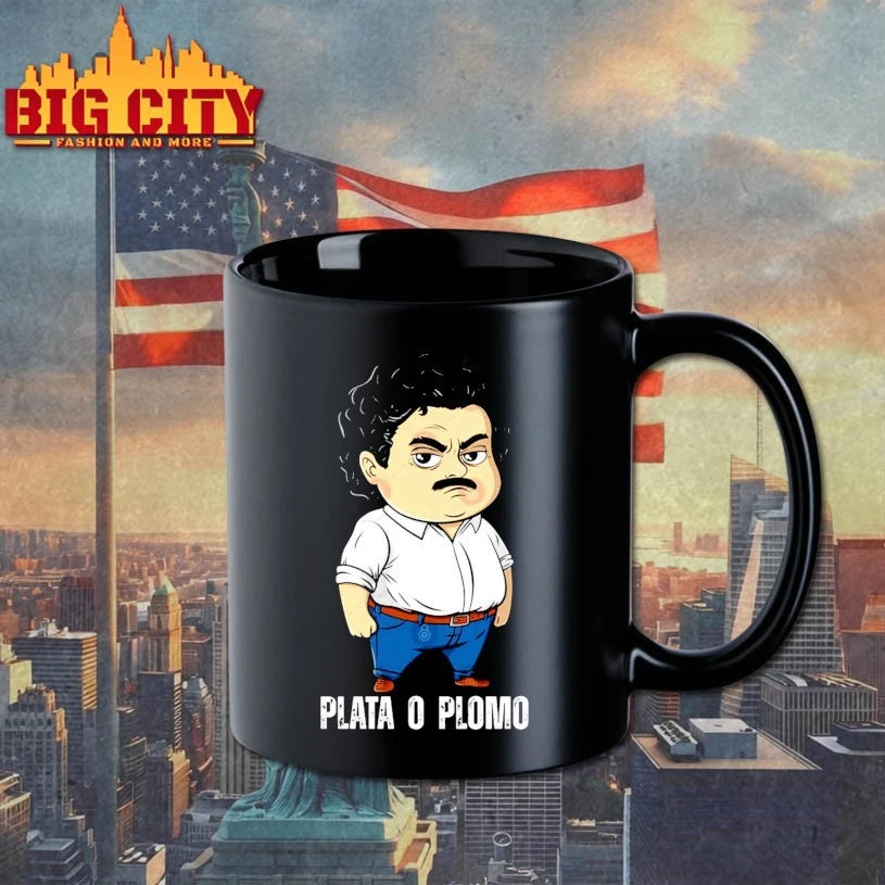 Pablo Escobar Cartoon Plata o Plomo Gangster shirt