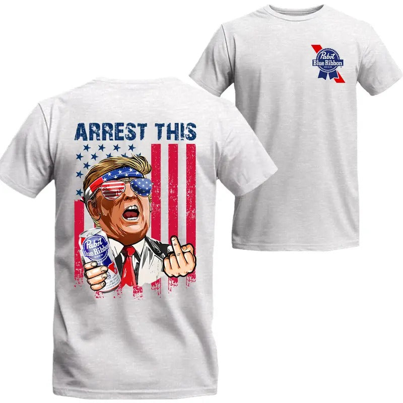 Pabst Blue Ribbon Beer Arrest This Trummp 2024 T-Shirt Sweatshirt Hoodie, Pabst Blue Ribbon Beer Shirt, Trummp 2024...