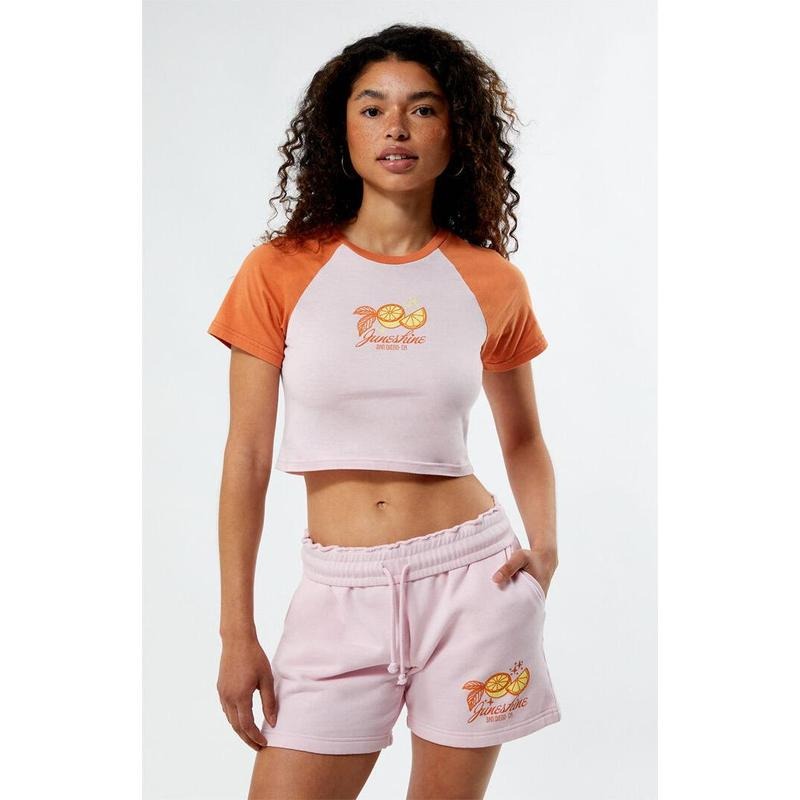 PacSun Women's Juneshine Lemons Raglan T-Shirt Hoodie, Sweatshirt | WearSparks.com