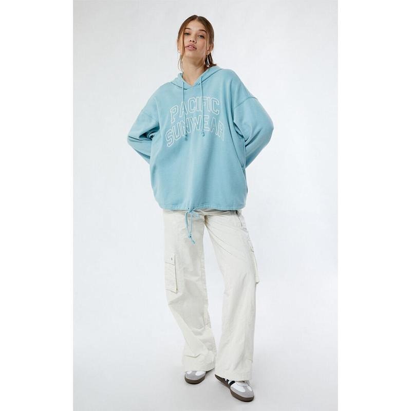 PacSun Women's Pacific Sunwear Embroidered Hoodie T-Shirts, Sweatshirt | WearSparks.com