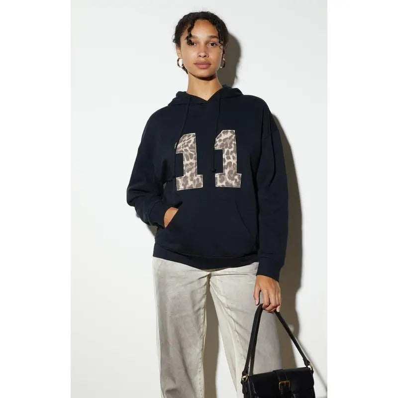 Pacsun Women's 11 Leopard Fill Hoodie T-Shirts, Sweatshirt | WearSparks.com