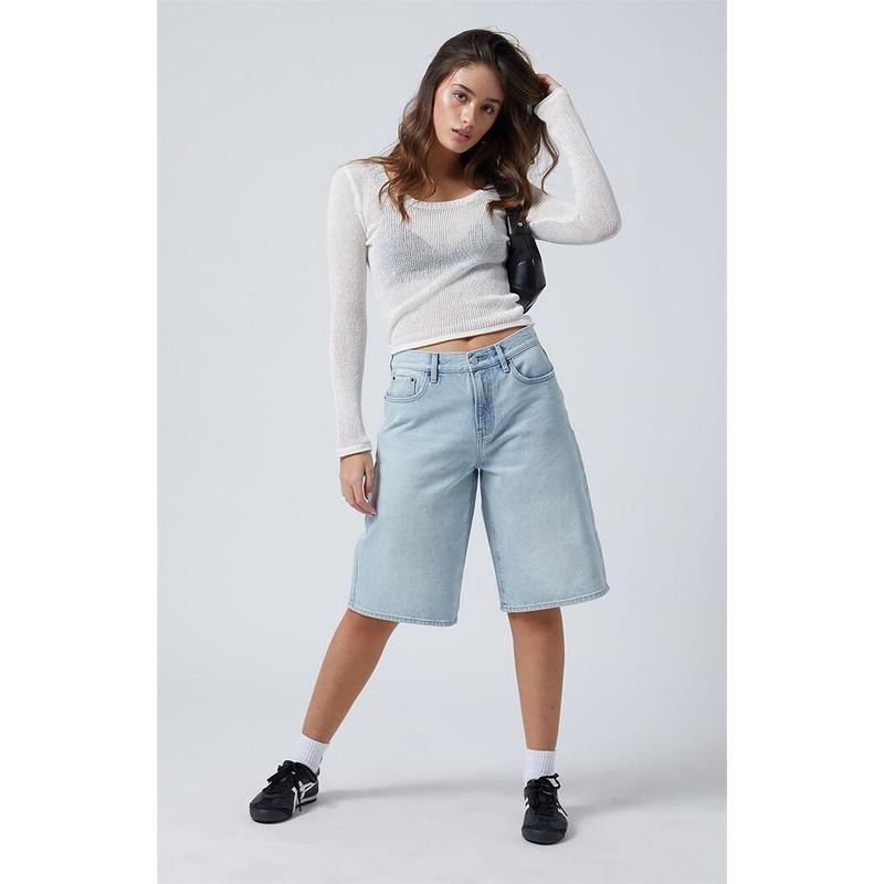 Pacsun Women's Light Indigo Extreme Jorts T-Shirts, Hoodie, Sweatshirt | WearSparks.com