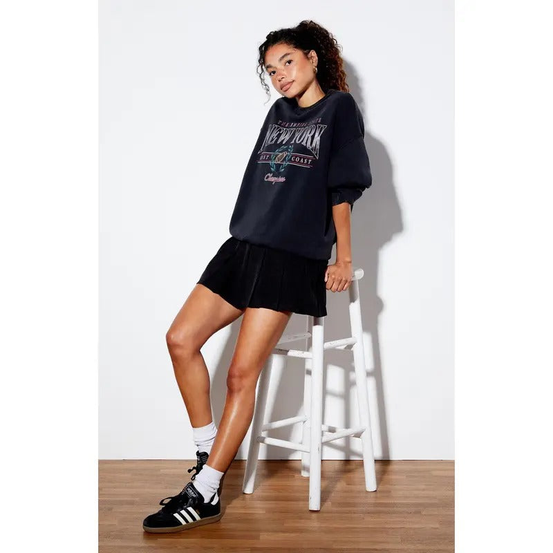 Pacsun Women's New York Football Crew Neck Sweatshirt T-Shirts, Hoodie | WearSparks.com