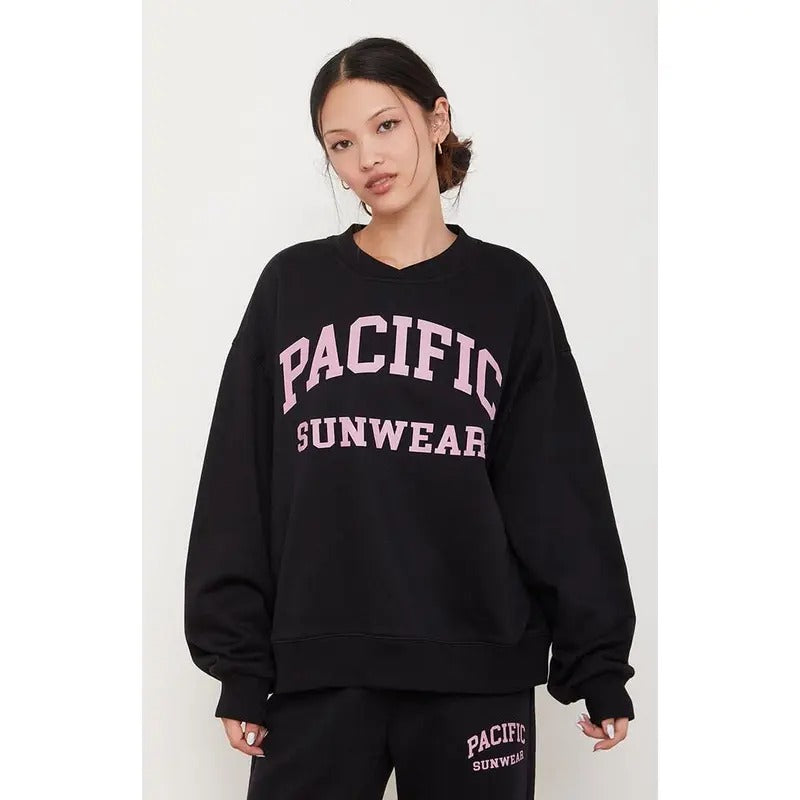 Pacsun Women's Pacific Sunwear Varsity Crew Neck Sweatshirt T-Shirts, Hoodie | WearSparks.com