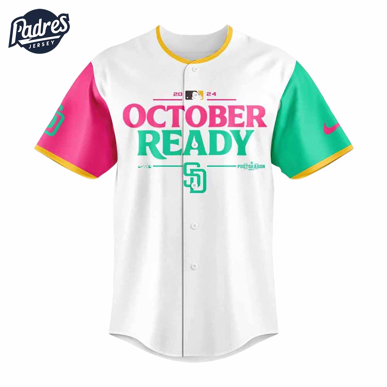 Padres San Diego Padres City October Ready Clinched Stripe Baseball Jersey - Padres Jersey Oasis: Elevate Your... (Image 2)