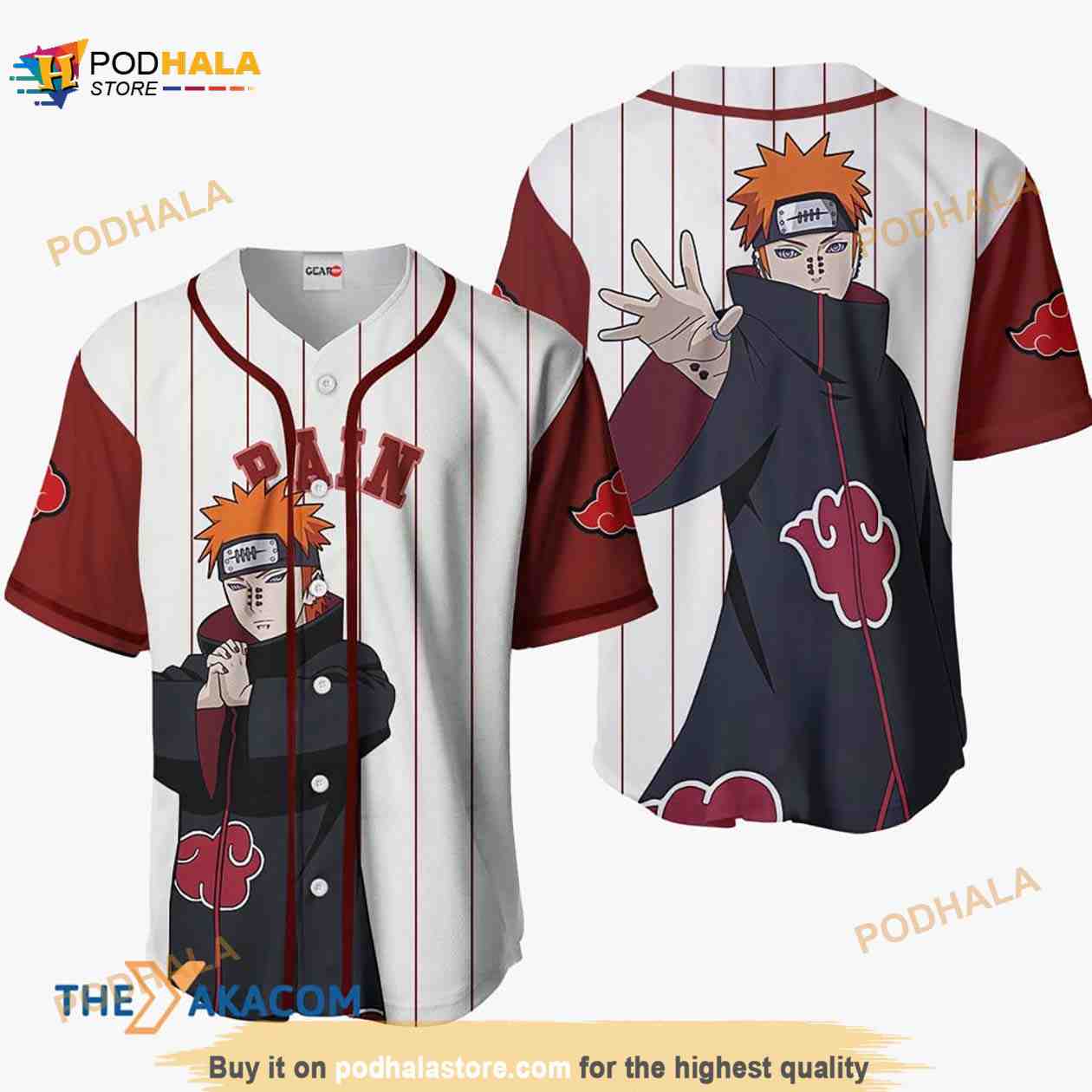 Pain Anime 3D Baseball Jersey Shirt