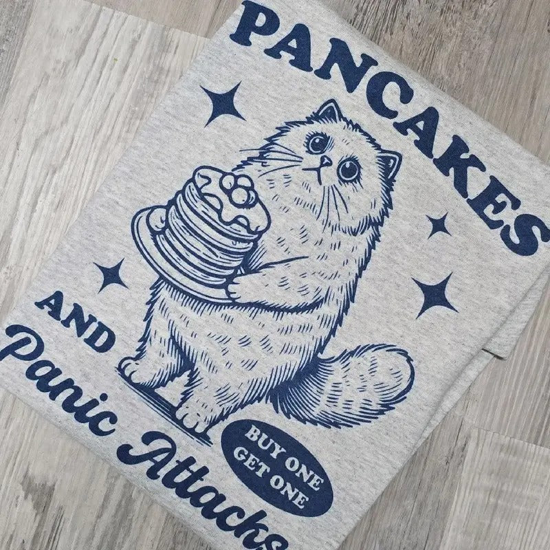 Pancakes and panic attacks Graphic Tee or Sweatshirt Hoodie | WearSparks.com