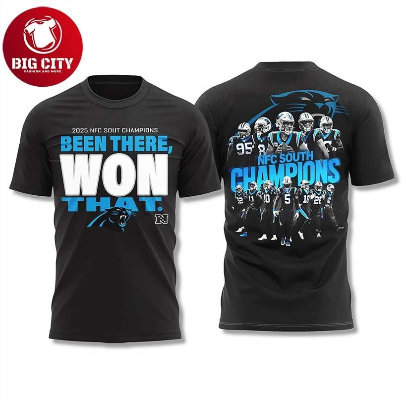 Panthers NFC South Champions Team Roster 2025 Two Sided Shirt