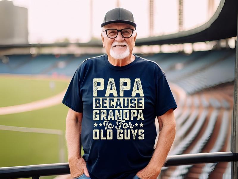 Papa Because Grandpa Is For Old Guys Shirt, Funny Dad Tshirt, Sarcastic Gifts For Papa, Father's Day Gift, Unisex Short...