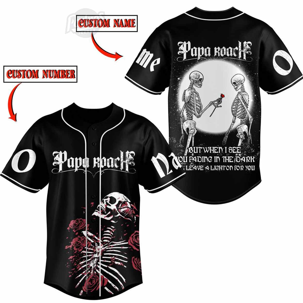 Papa Roach Band Personalized Baseball Jersey - Padres Jersey Oasis: Elevate Your Baseball Style Game T-Shirts,... (Image 1)