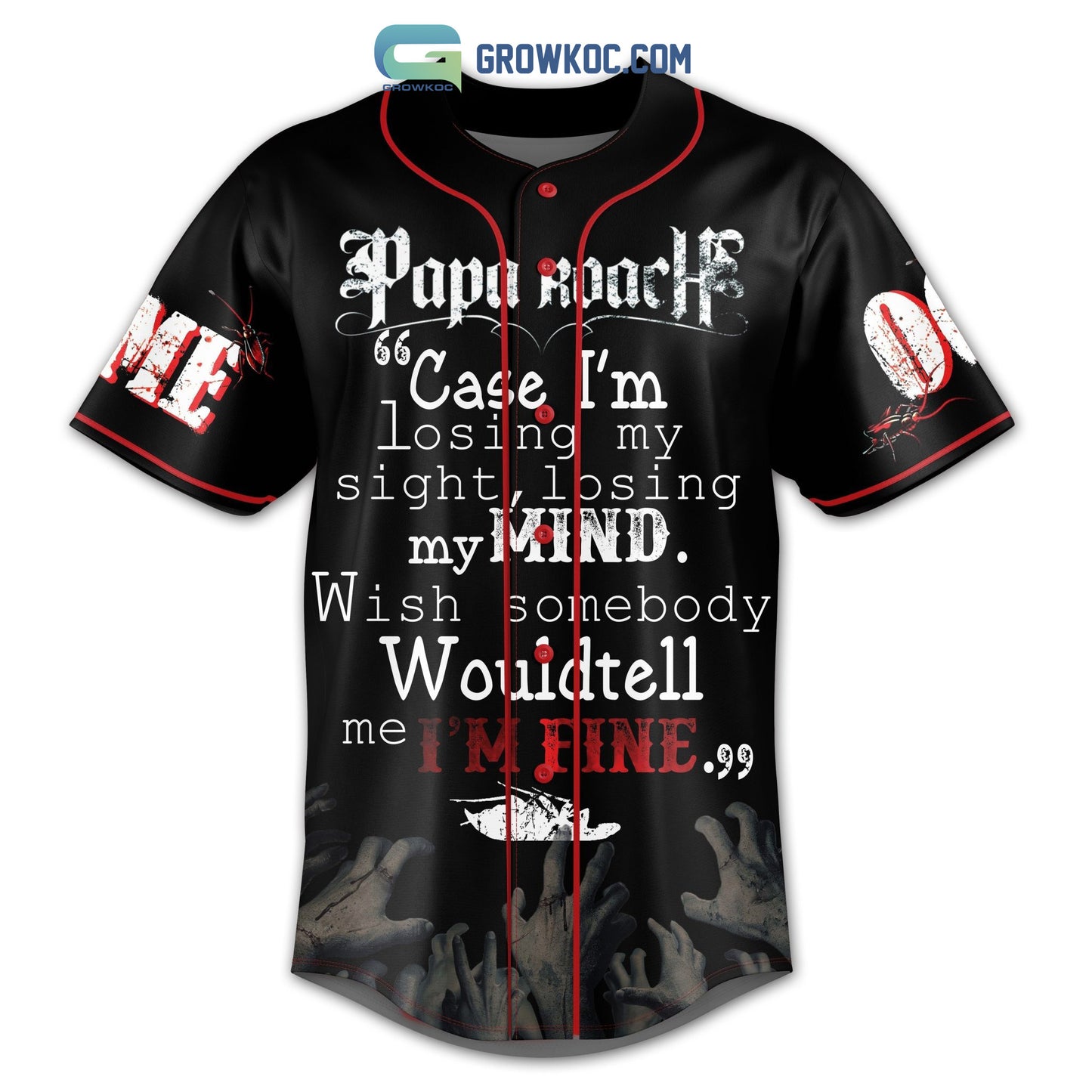 Papa Roach My Heart Into Pieces Personalized Baseball Jersey