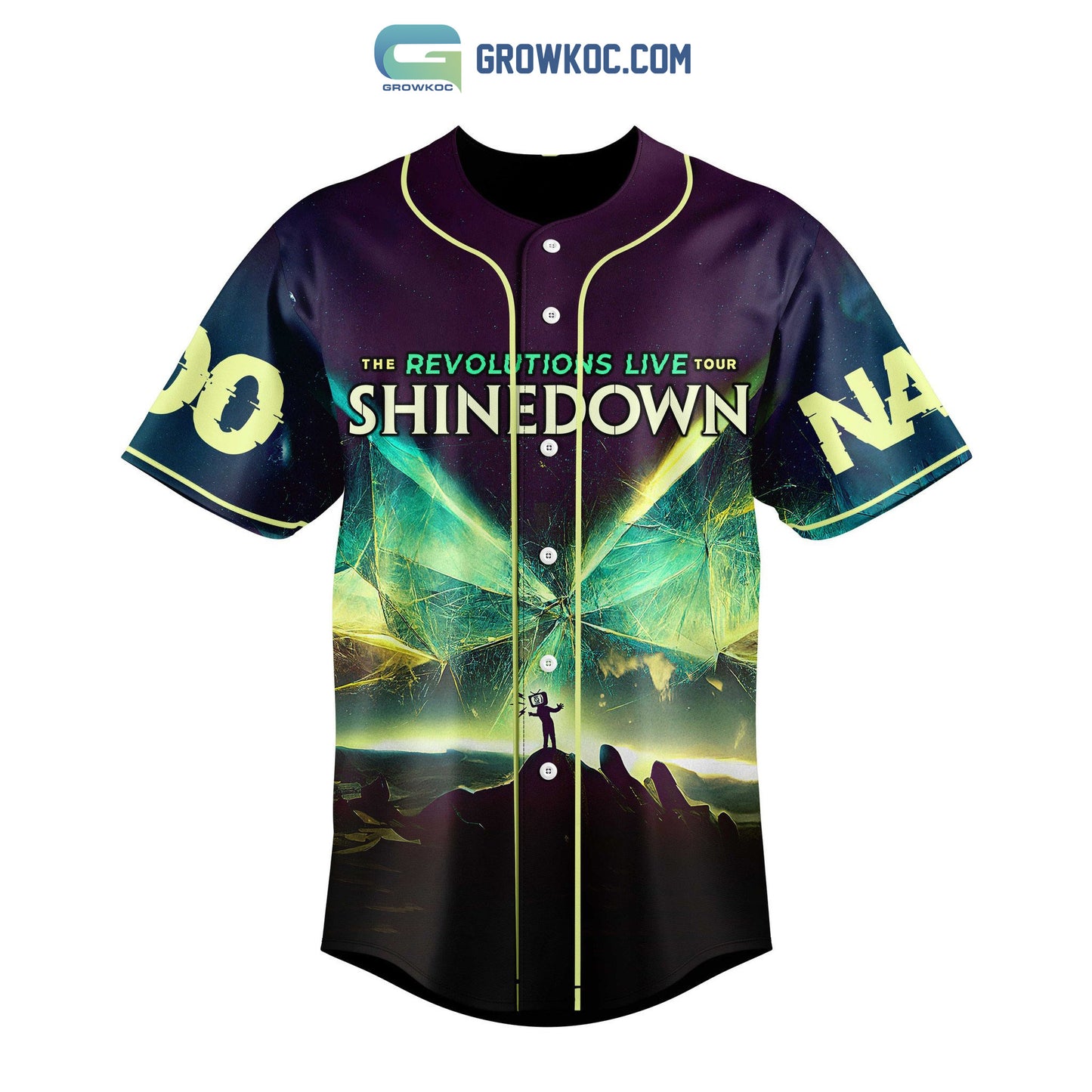 Papa Roach The Revolutions Live Tour Shinedown Personalized Baseball Jersey