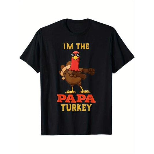 Papa Turkey Matching Family Group Thanksgiving Gifts T-Shirt Halloween Thanksgiving Christmas Gifts for Men Women Friends...