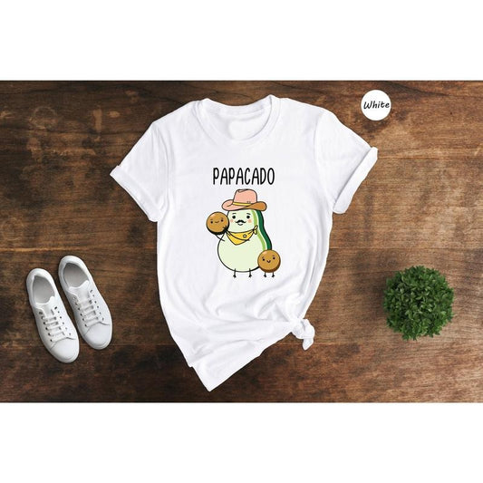Papacado T-shirt Funny Fathers Day Gift Funny Avocado Dad Vegan Tee Pregnancy Announcement Shirt Avocado Dad Shirt...