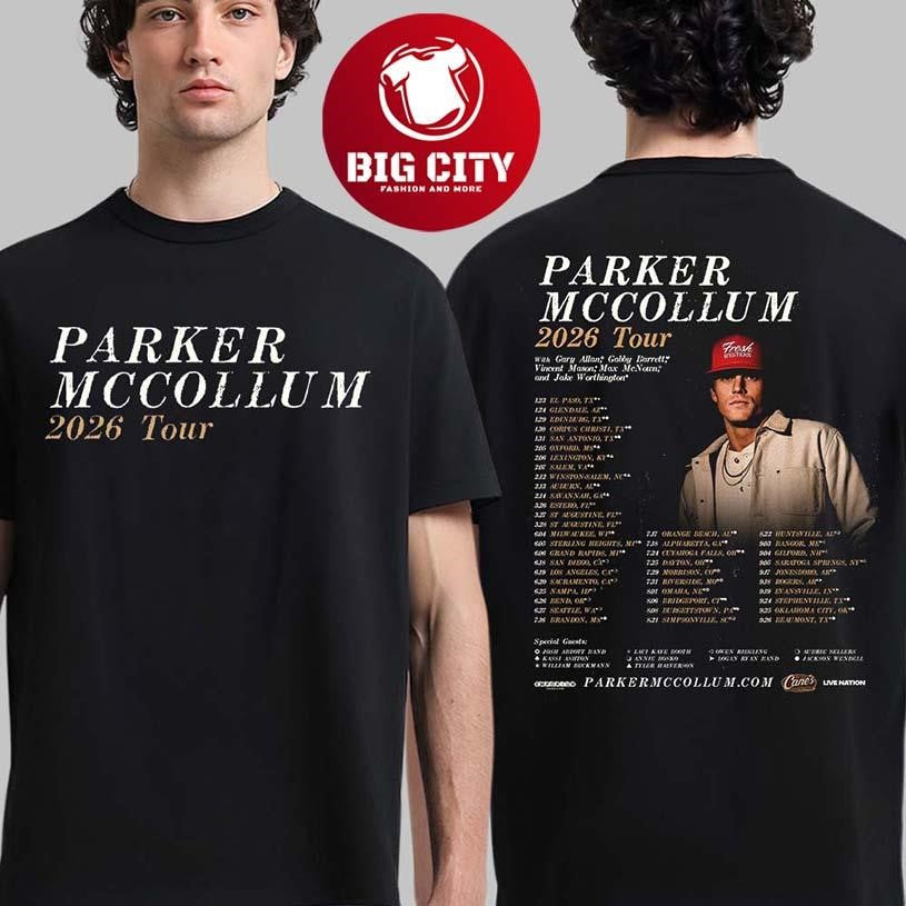 Parker McCollum 2026 Tour North America Schedule Dates Two Sided Shirt