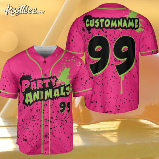 Party Animals Monkey Team Banana Ball Custom Baseball Jersey