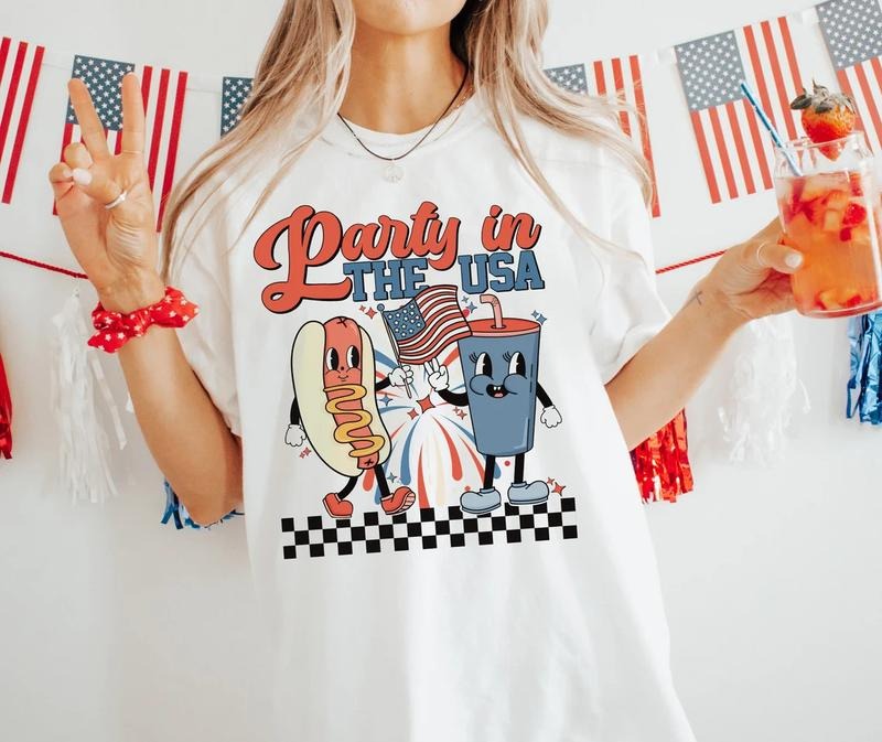 Party In The USA Shirt,4th of July Shirt,Family Matching Shirt Womenswear Clothing Top Underwear Hoodie, Sweatshirt