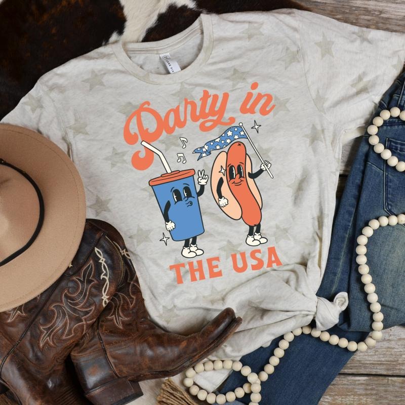 Party In the USA ~ Unisex Apparel Relaxed fit printed in the USA Cutting Creative Apparel T-Shirts, Hoodie, Sweatshirt
