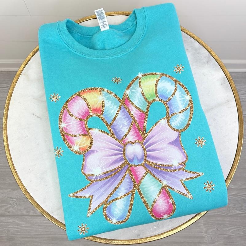 Pastel Candy Canes Sweatshirt 'NLB' T-Shirts, Hoodie | WearSparks.com