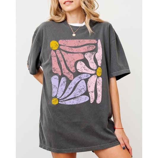 Pastel, Gorgeous Abstract Flowers, Boho Floral Design, Summer Vibes, Gardening, Festival, Nature Shirt, Women's Comfort...