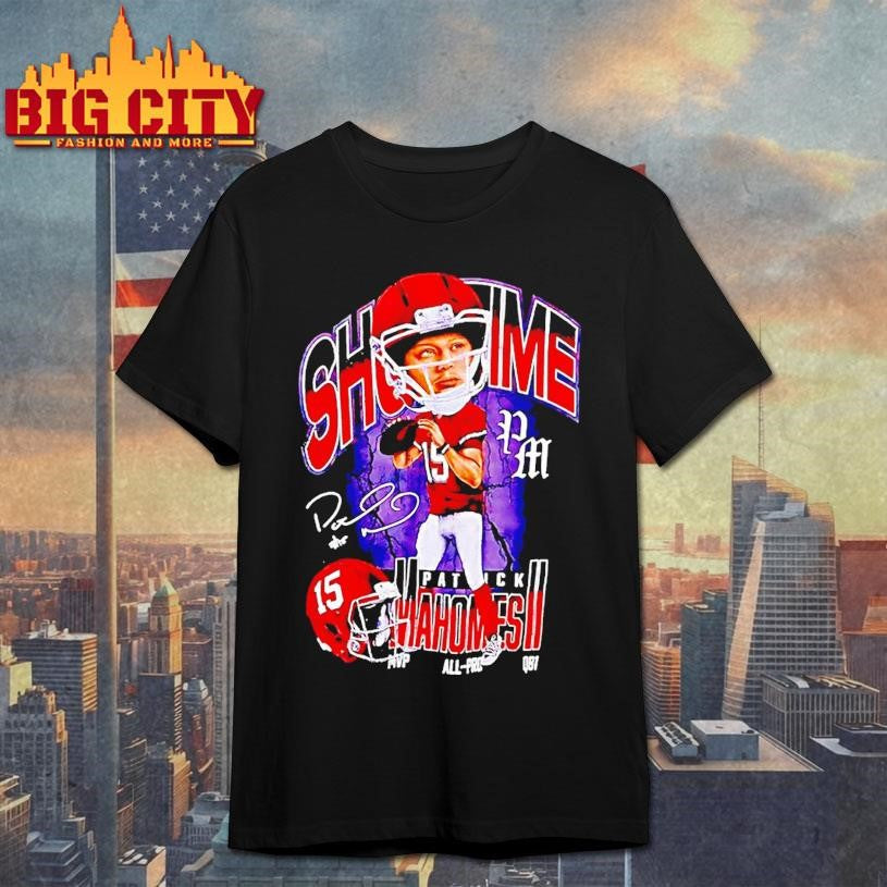 Patrick Mahomes Ii Kansas City Chiefs Showtime Signature Caricature Shirt