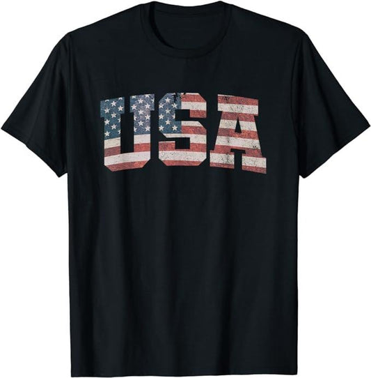Patriotic Shirts For Men, USA US Flag Patriotic 4th of July America T-Shirt Menswear Top Casual Cotton Basic Fashion...