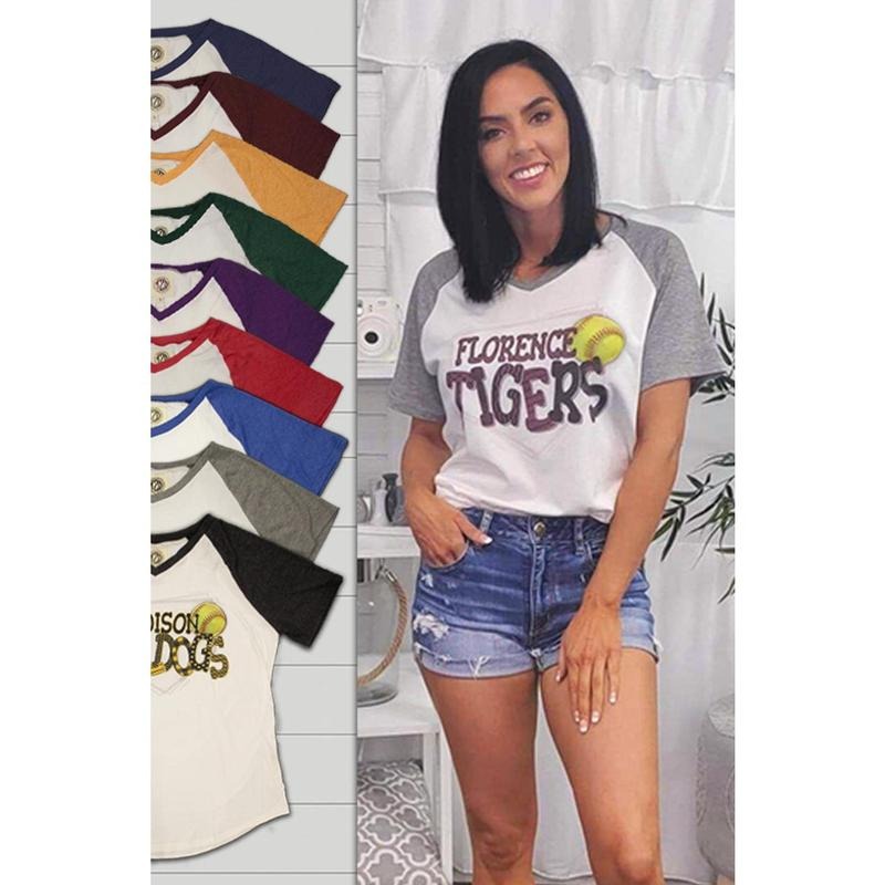Patterned Home Plate Softball V-Neck T-Shirts, Hoodie, Sweatshirt | WearSparks.com