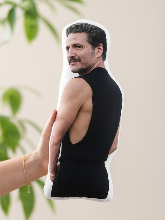 Pedro Pascal Ugly Plush Pillow 2Side, Pedro Pascal Plush Pillow for Christmas Gift, Celebrity Crush Holiday Decor for...