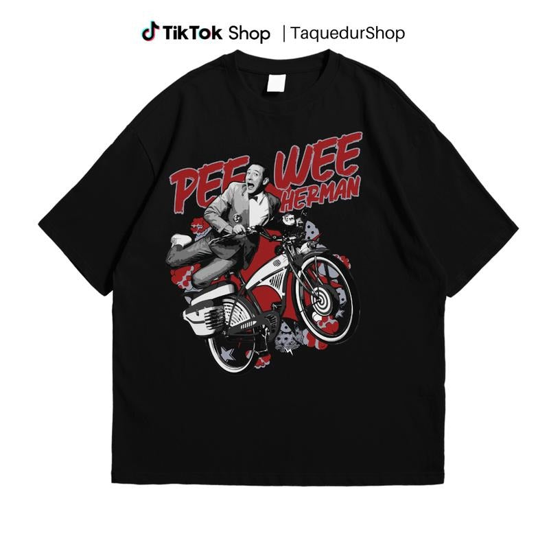 Pee Wee Herman with Bike Shirt | Paul Reubens Memorial | | I Know You Are But What Am I Quote Shirt Loose Hoodie, Sweatshirt