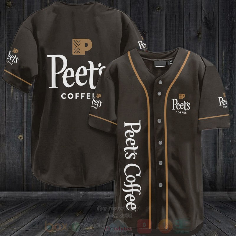 FASHION Peets Coffee Baseball Jerseys Botton Shirt