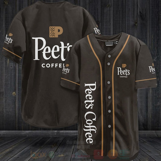 FASHION Peets Coffee Baseball Jerseys Botton Shirt