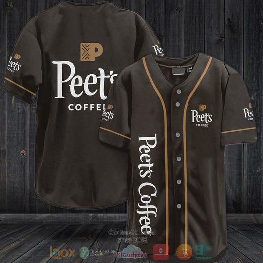 Peet's Coffee brown Baseball shirt