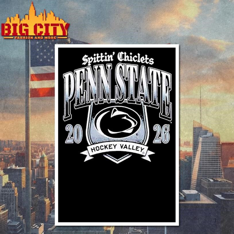 Penn State Hockey x Spittin Chiclets Emblem Shirt