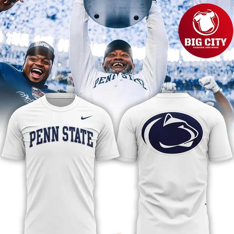 Penn State White Arching Over Crew Neck Limited Two Sided Shirt