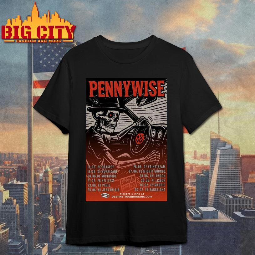 PennyWise UK Tour 2026 Poster Shirt