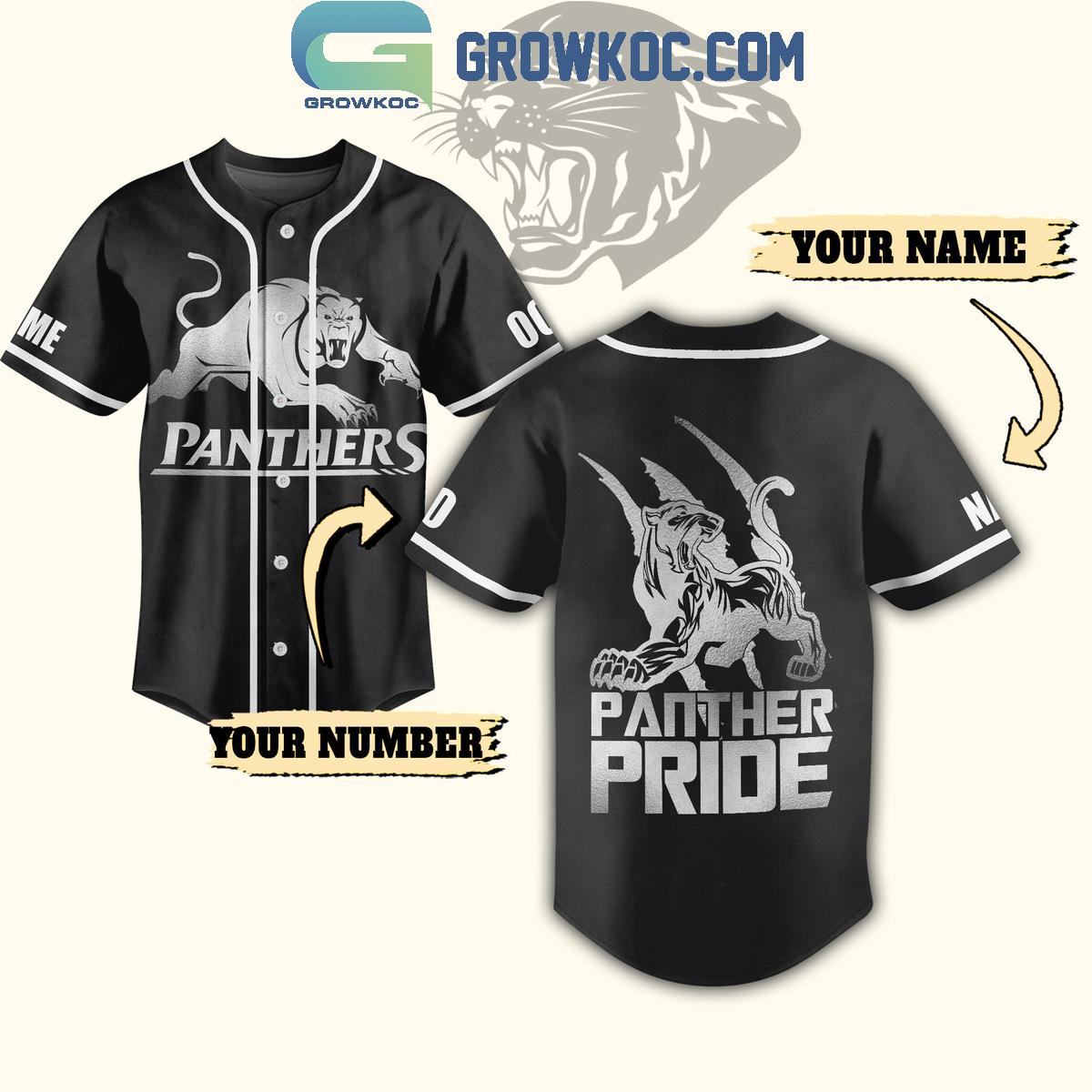 Penrith Panthers Rugby Panther Pride Personalized Baseball Jersey