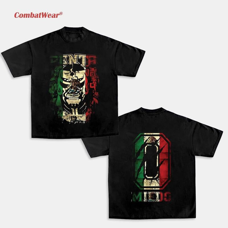 Penta Jr. Mexico Flag Design Lucha Libre T-Shirt - 2-Sided Premium Wrestling Graphic Tee with Iconic Design, Perfect for...